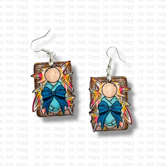 Whimsical Baby Jesus Earring Sublimation Blank Kit