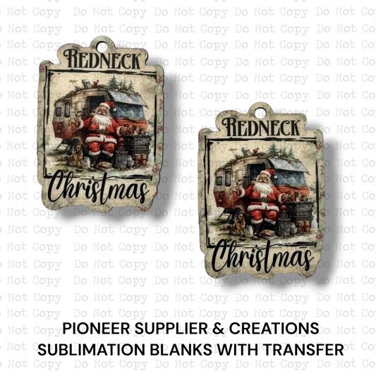 Redneck Christmas Mini Ornaments Sublimation Blank | Set of 2