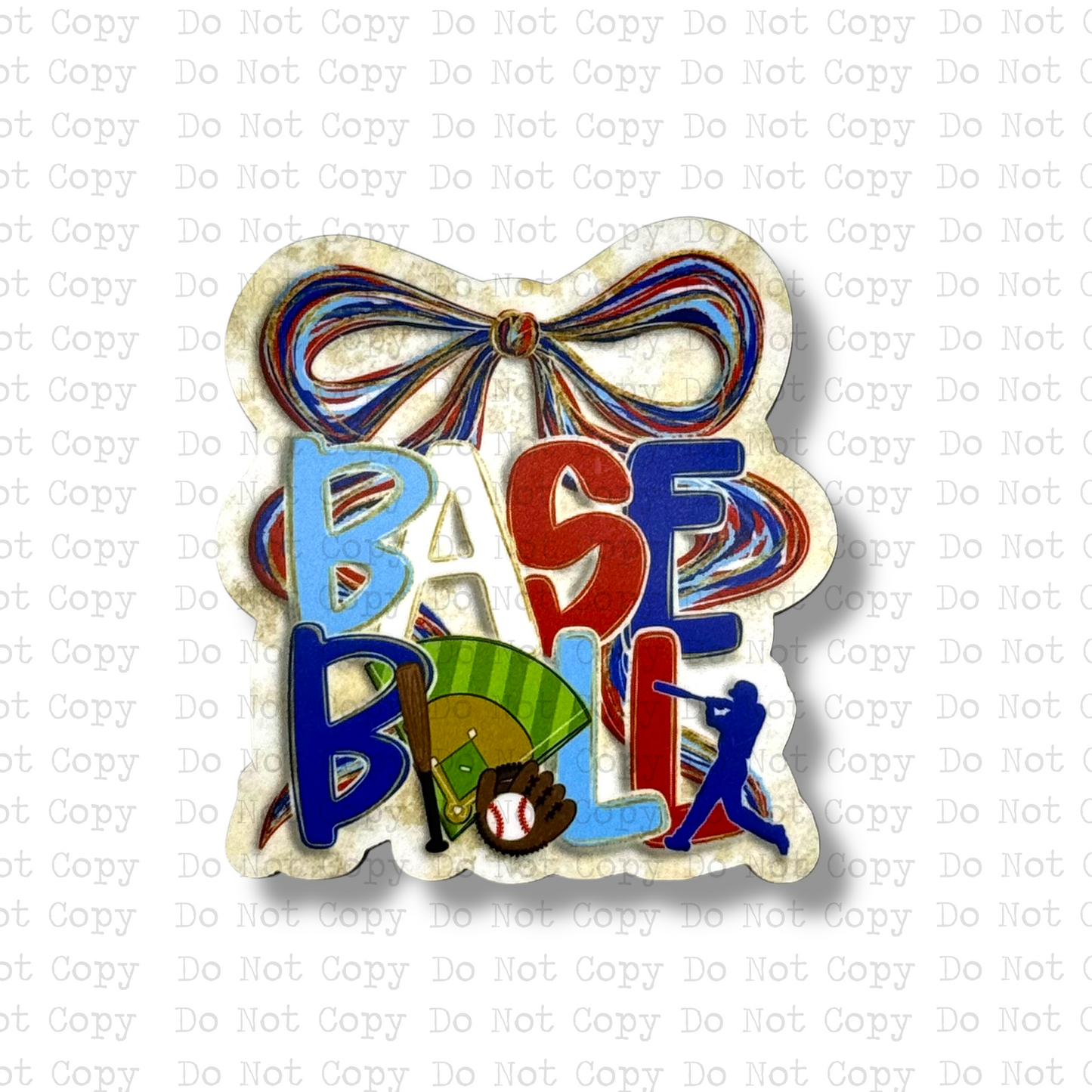 Baseball Coquette Watercolor Magnet Sublimation Blank Kit | TCC