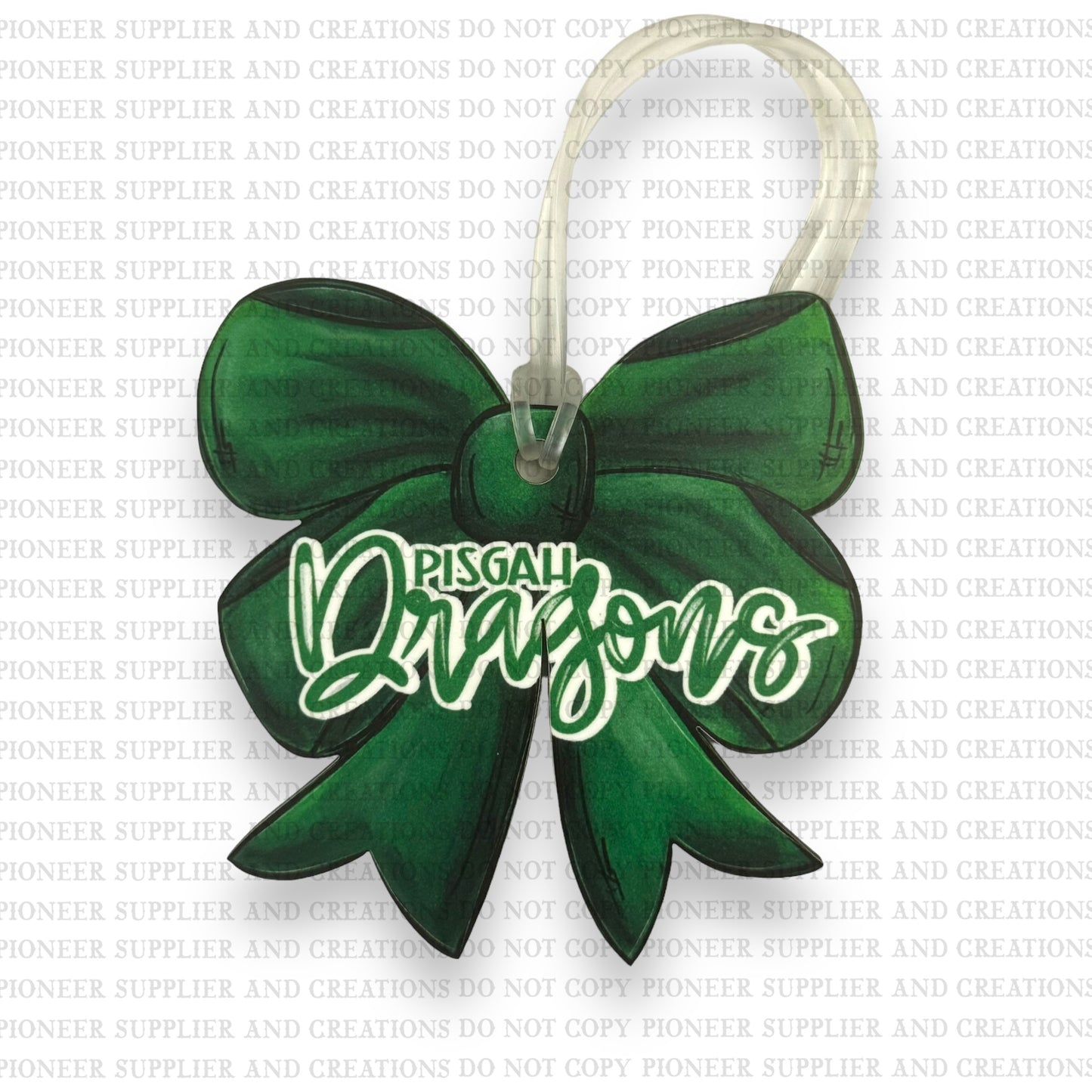 School Spirit Bow Bag Tag Sublimation Blank