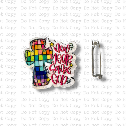 New Year Same God Lapel Pin Sublimation Blank Kit | Set of 2 J&CD