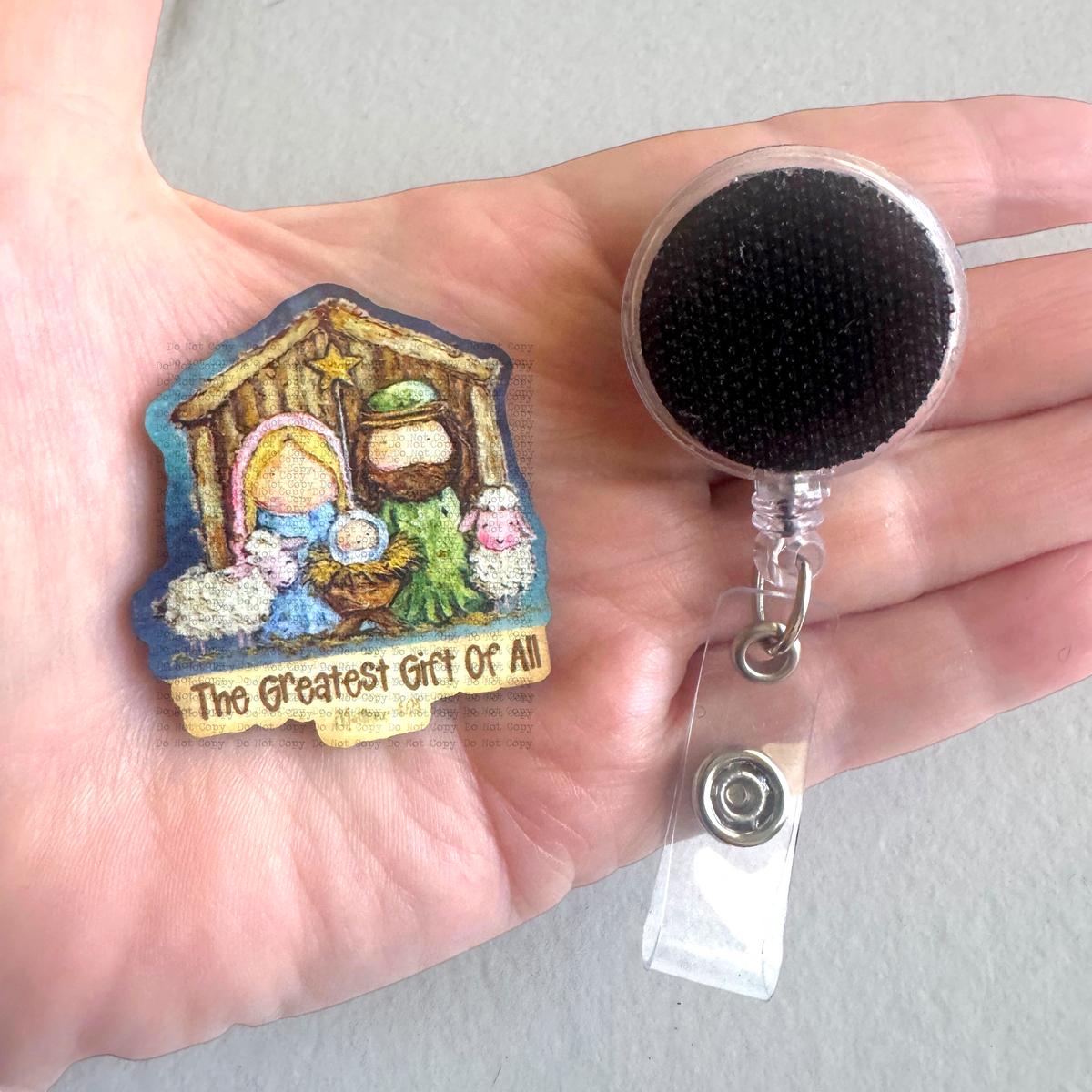 The Greatest Gift Nativity Badge Button Sublimation Blank | Set of 2 ISFP