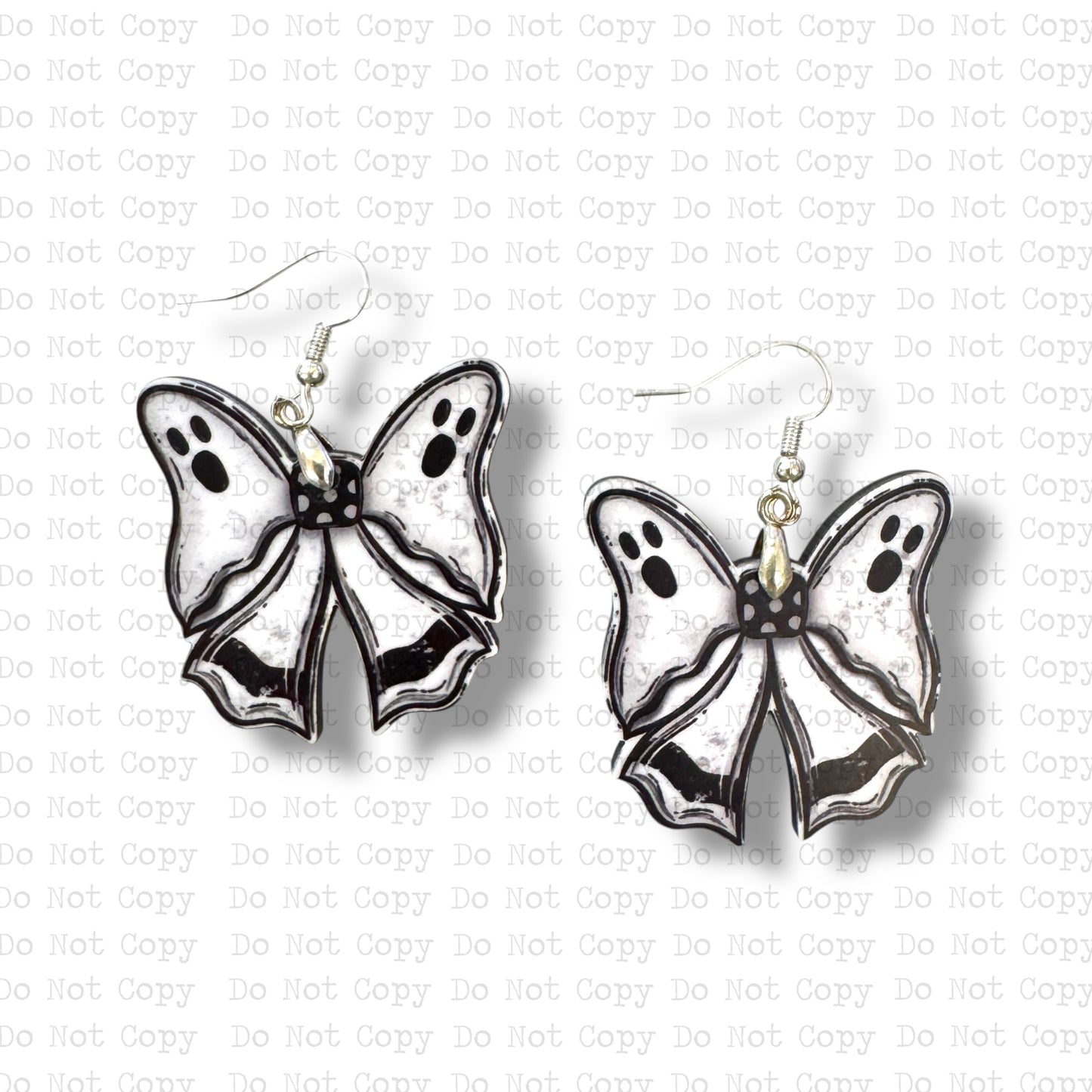 Ghost Bow Earring Sublimation Blank Kit