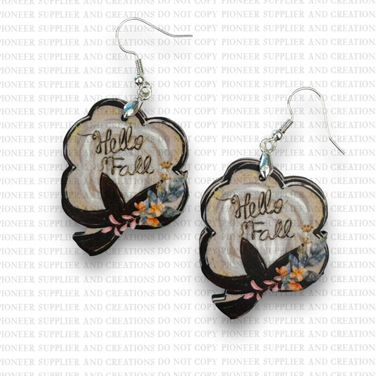 Fall Cotton Earring Sublimation Blank Kits w/ transfers and hardware) | Exclusive