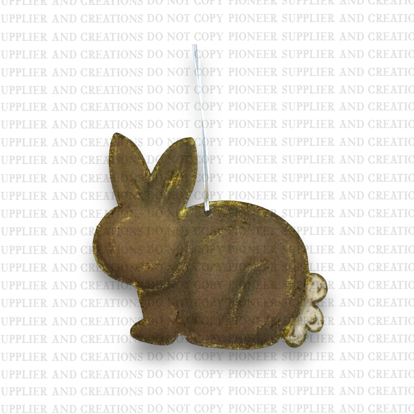 Hand Drawn Bunny Air Freshener Sublimation Blank | Exclusive Alicia Ray Art
