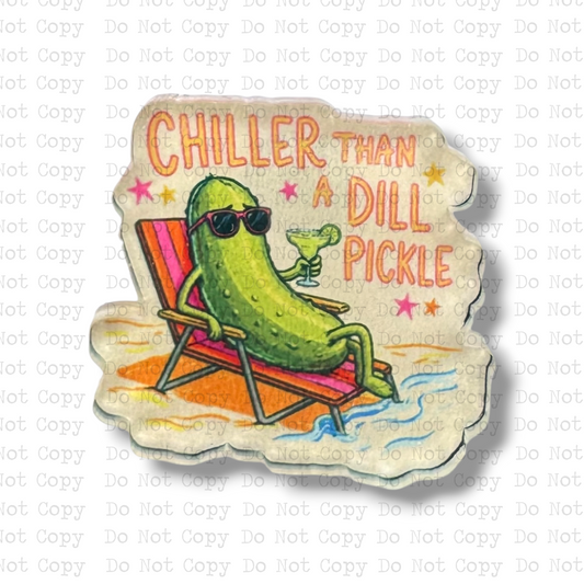 Chiller Than A Dill Pickle Lapel Pin Sublimation Blank Kit | Set of 2