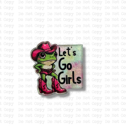 Let's Go Girls Lapel Pin Sublimation Blank Kit