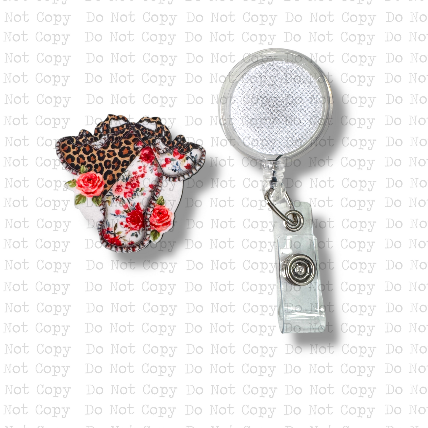 Rosie Leopard Cow Badge Button Sublimation Blank | Set of 2