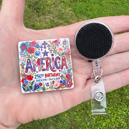 America 250 Years Badge Button Sublimation Blank | Set of 2