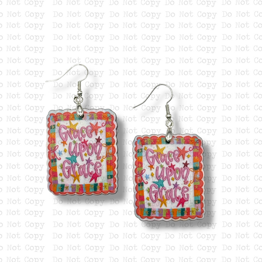 Grace Upon Grace Earring Sublimation Blank Kit | TCC