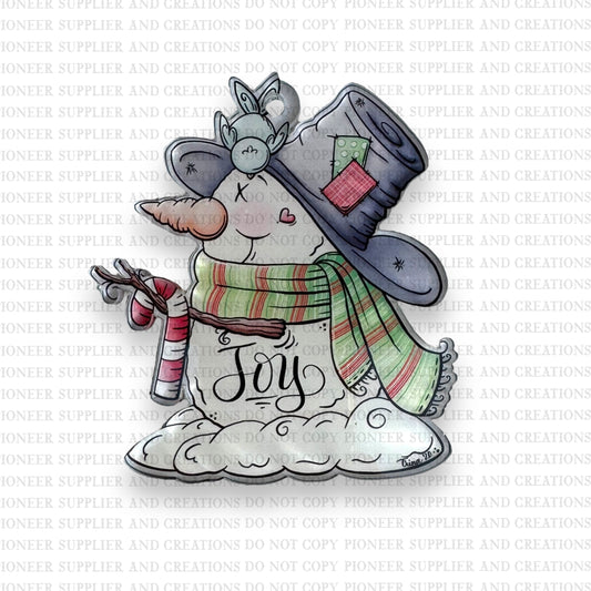 Joy Snowman and Bird Ornament Sublimation Blank with TRANSFER| Acrylic Exclusive