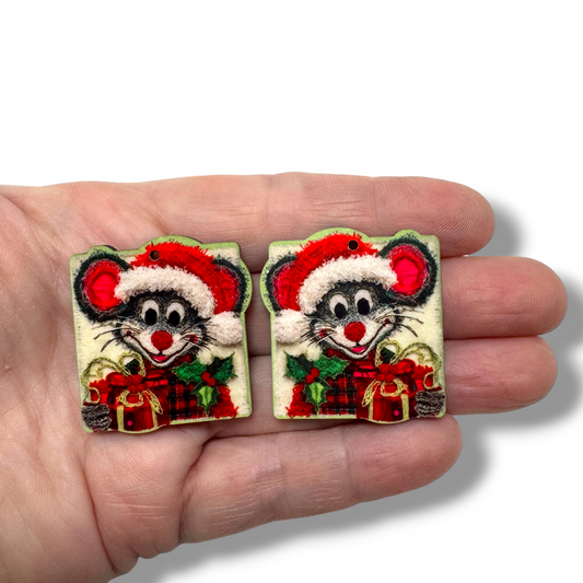 Mouse Christmas Earring Sublimation Blanks | TGDD