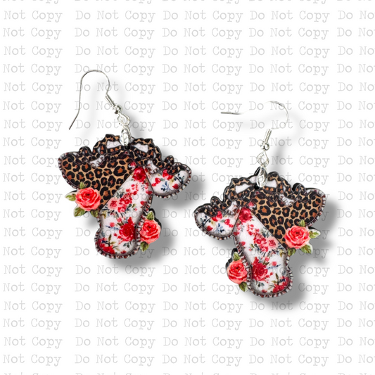 Rosie Leopard Cow Earring Sublimation Blank Kit