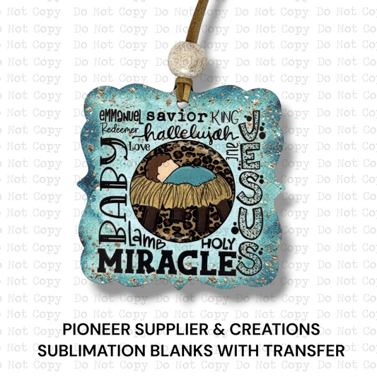 Baby Jesus Miracle Ornament Sublimation Blank | G&M