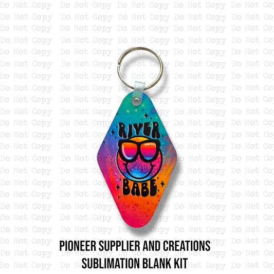 River Babe Keychain Sublimation Blank Kit