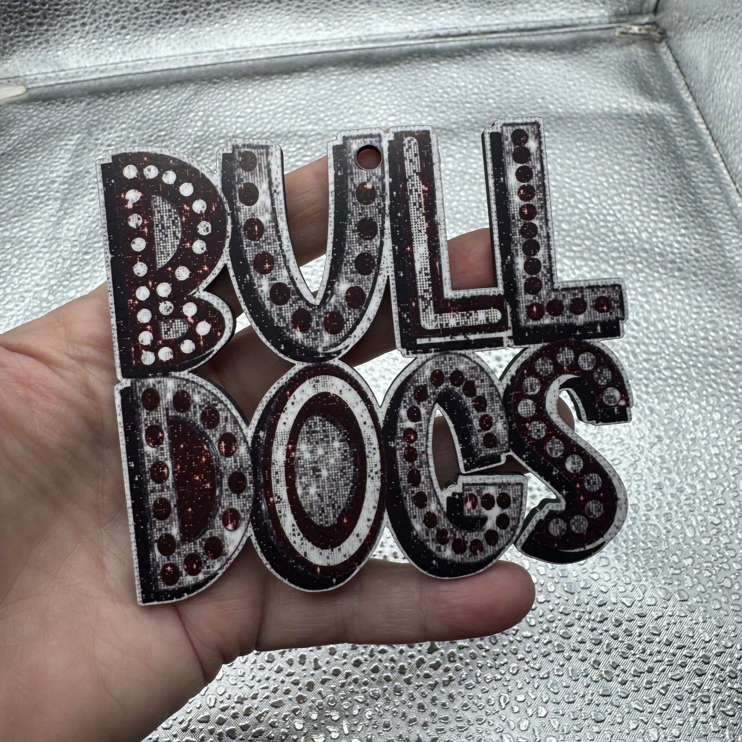 BUlldogs Glitter Pressed Blank