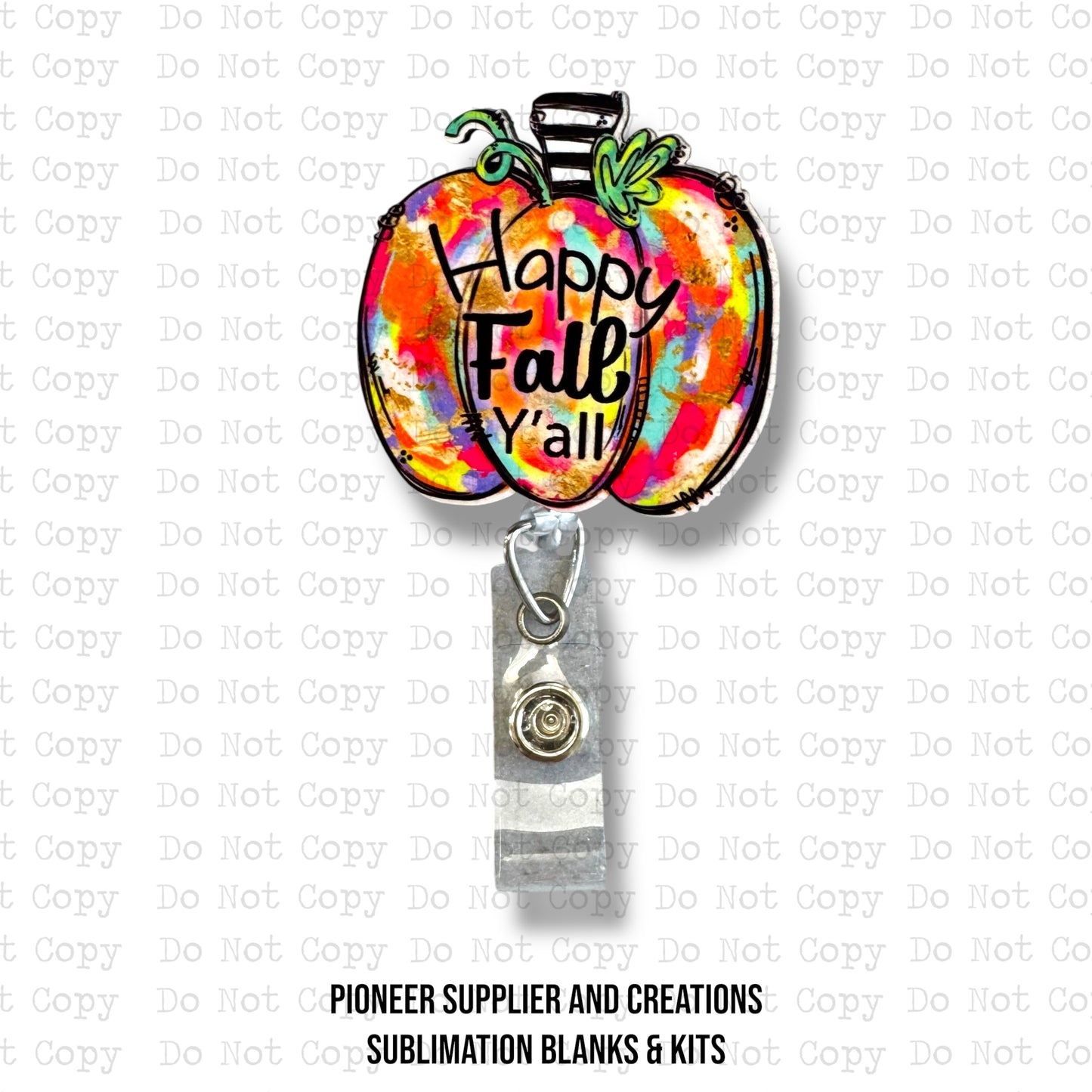 Happy Fall Yall Badge Button Sublimation Blank
