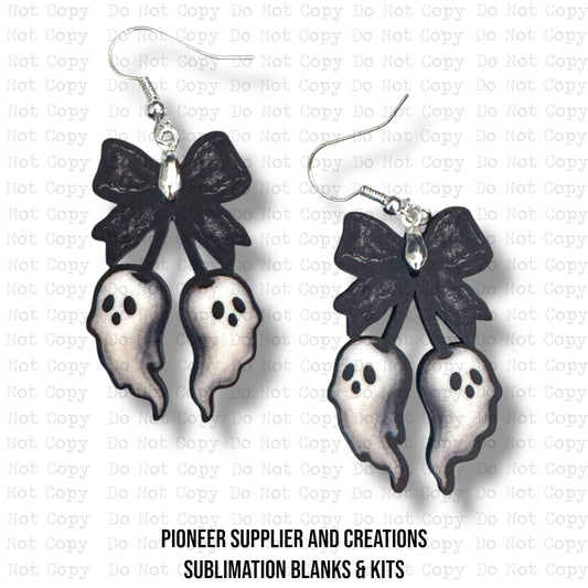 Cherry Ghost Earring Sublimation Blank Kit