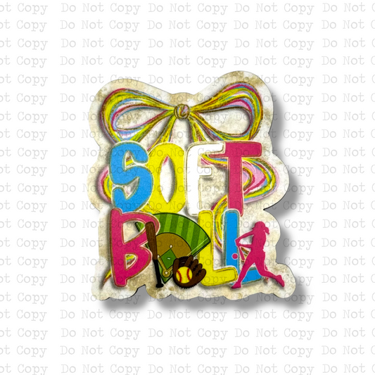 Softball Coquette Watercolor Magnet Sublimation Blank Kit | TCC