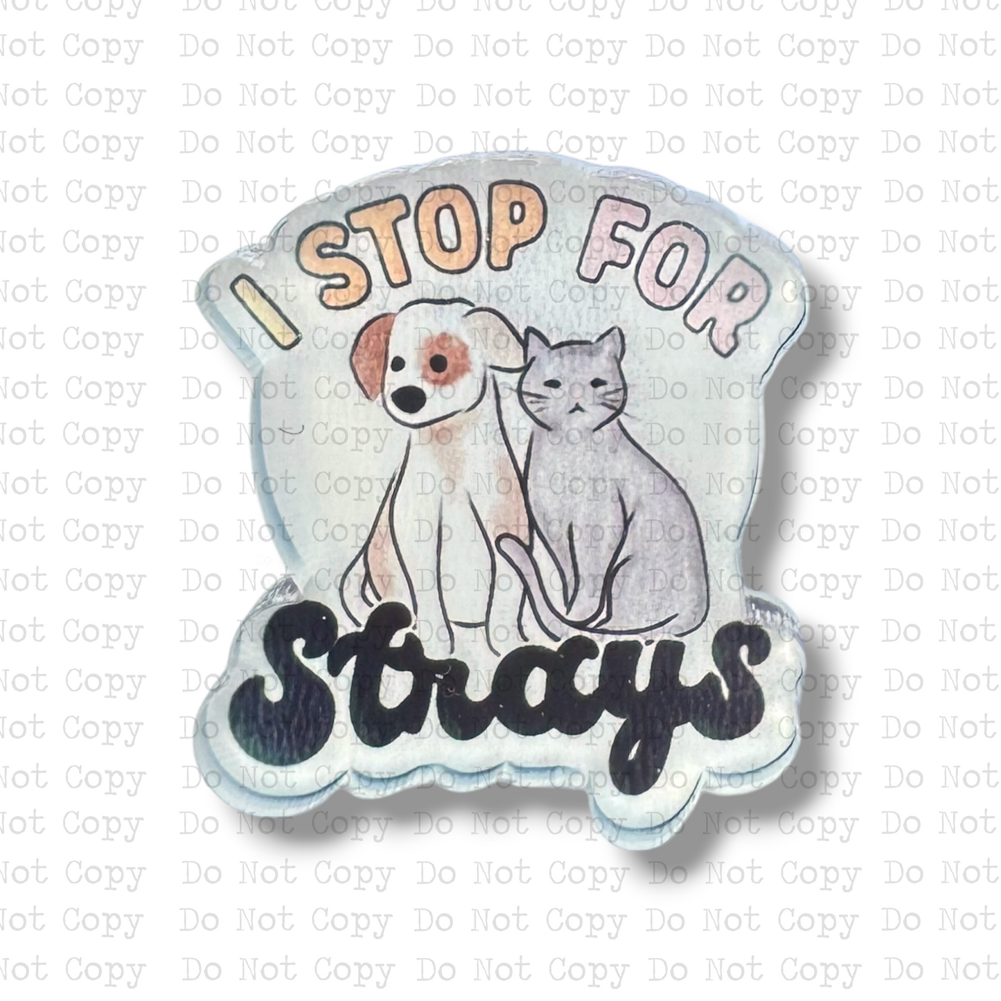 I Stop For Strays Lapel Pin Sublimation Blank Kit | Set of 2 TRS