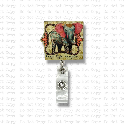 Keep Life Simple Badge Button Sublimation Blank | Set of 2 SA