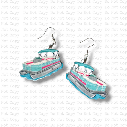 Redneck Yacht Club Pontoon Earring Sublimation Blank Kit | TCC