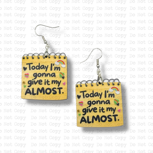 Today I'm Gonna Give It My Almost Earring Sublimation Blank Kit | TRS