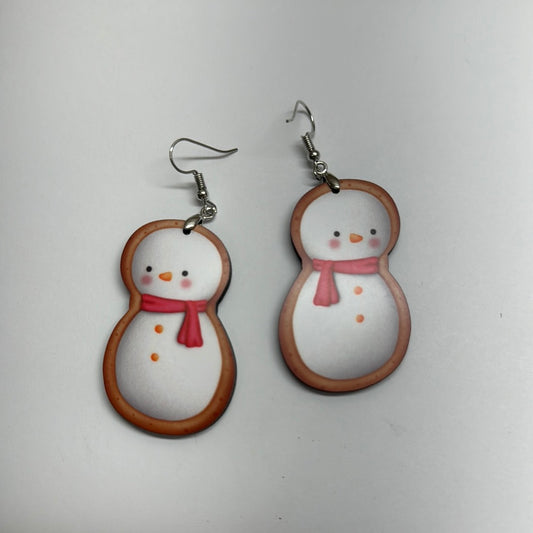 Cookie Snowman Finished Earring