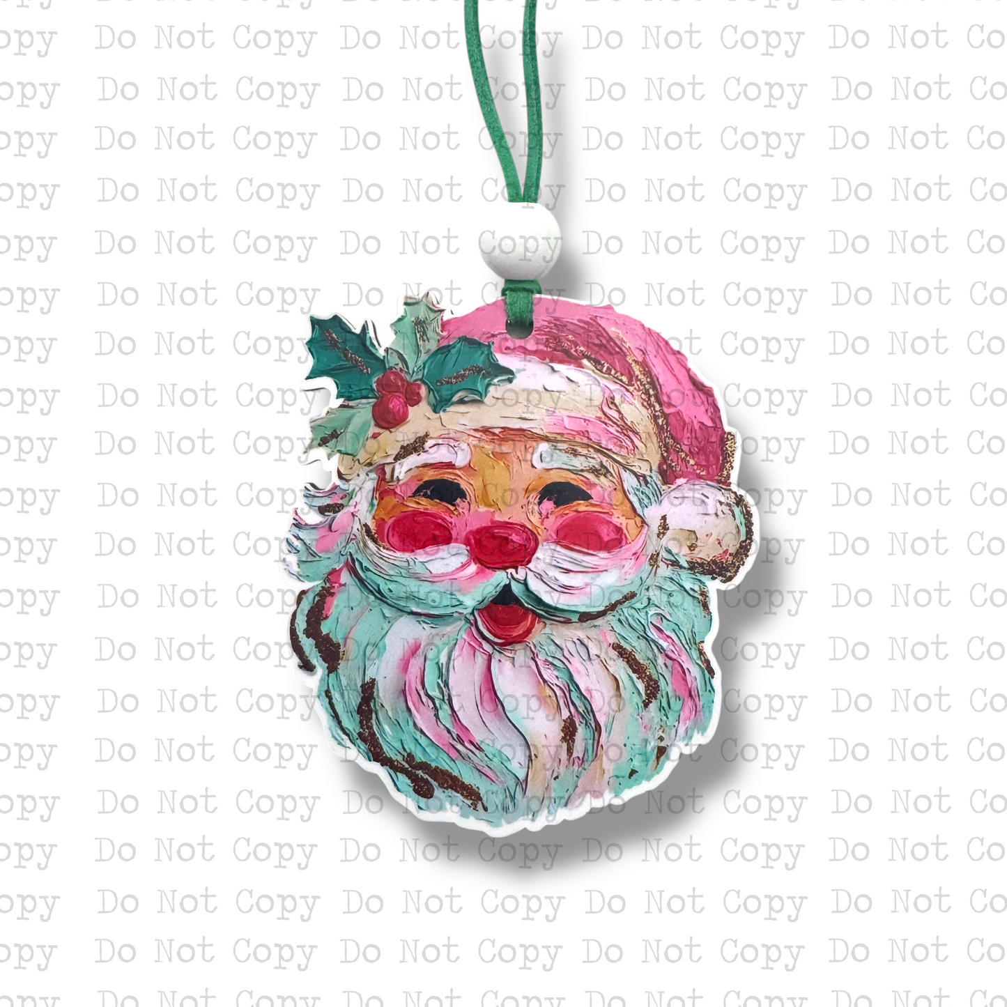Santa Oil Painting Ornament Sublimation Blank