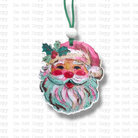 Santa Oil Painting Ornament Sublimation Blank