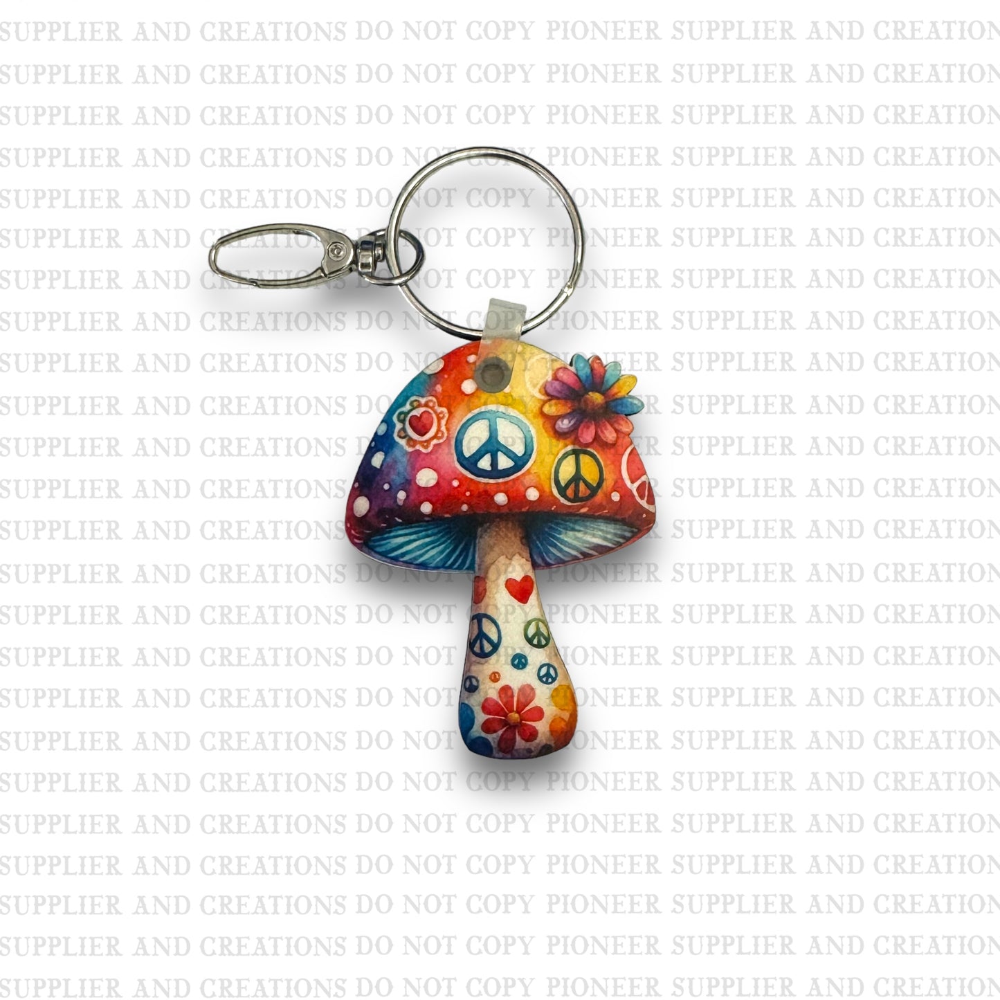 Mushroom Style 5 Keychain | Bag Tag Sublimation Blank Kit