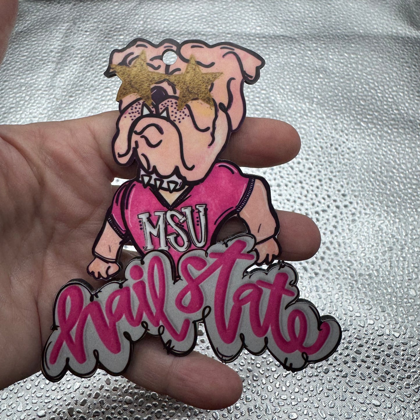 Pink BUlldog 2  Pressed Blank