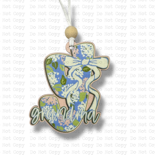 Coquette Grandma Car Charm Sublimation Blank | HD&M