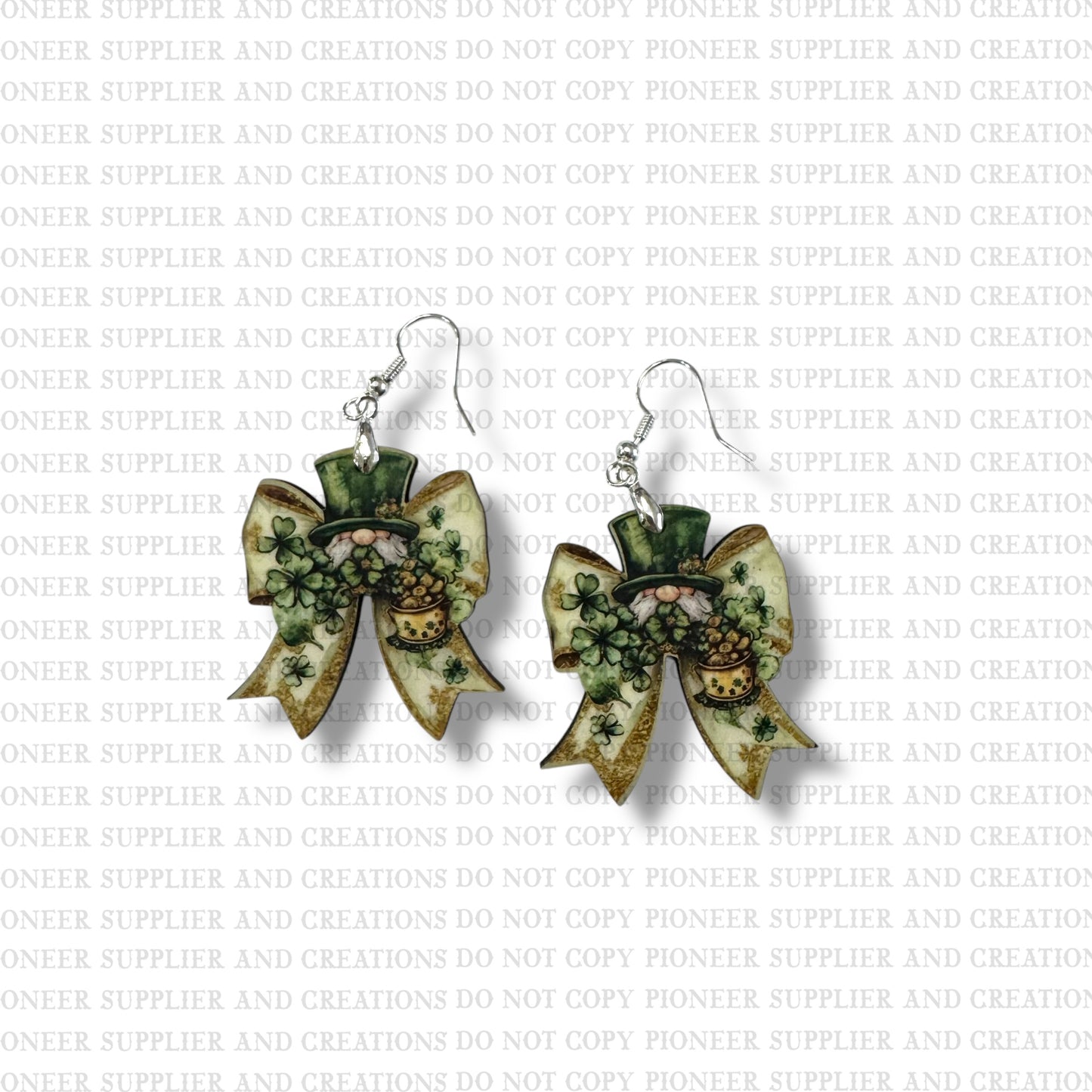 St Pattys Bow Earring Sublimation Blanks Kit | Exclusive