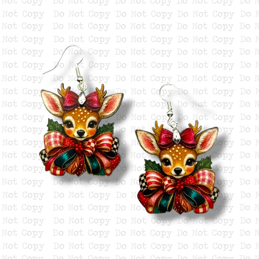 Christmas Deer Earring Sublimation Blank Kit