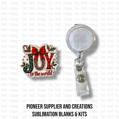Joy To The World Badge Button Sublimation Blank