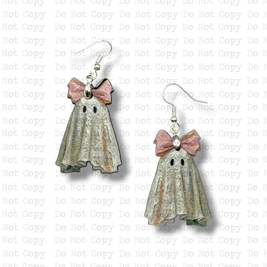 Glitter Ghost Earring Sublimation Blank Kit