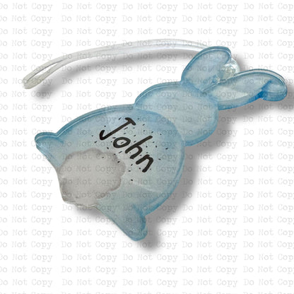 Bunny Easter Bag Tag Sublimation Blanks | Exclusive Monogram Moments