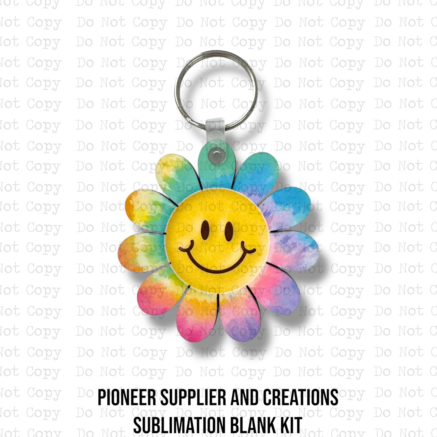 Smiley Flower Keychain Sublimation Blank Kit