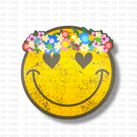 Flower Child Smiley Magnet Sublimation Blank Kit | HD&M