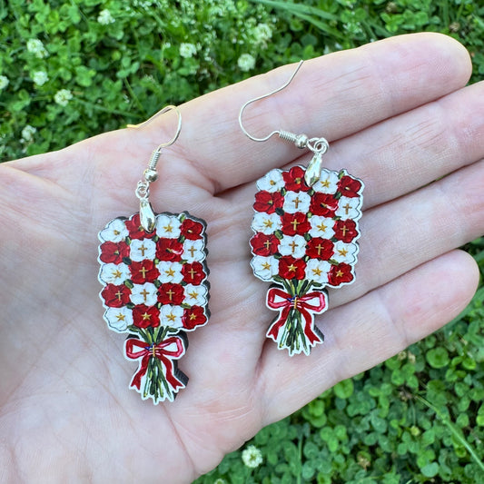 Poppies Floral Bouquet Earring Sublimation Blank Kit