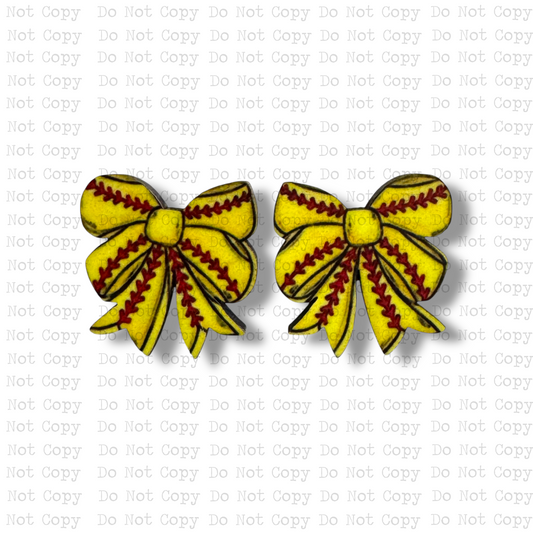 STUD Softball School Spirit Bow Sublimation Blanks Kit | 4 PAIR ARA