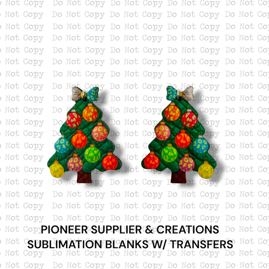 Patchwork Christmas Tree Earring Sublimation Blanks