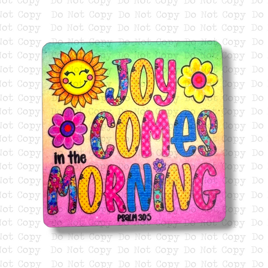 Joy Comes In The Morning Badge Button Sublimation Blank | Set of 2 ACI