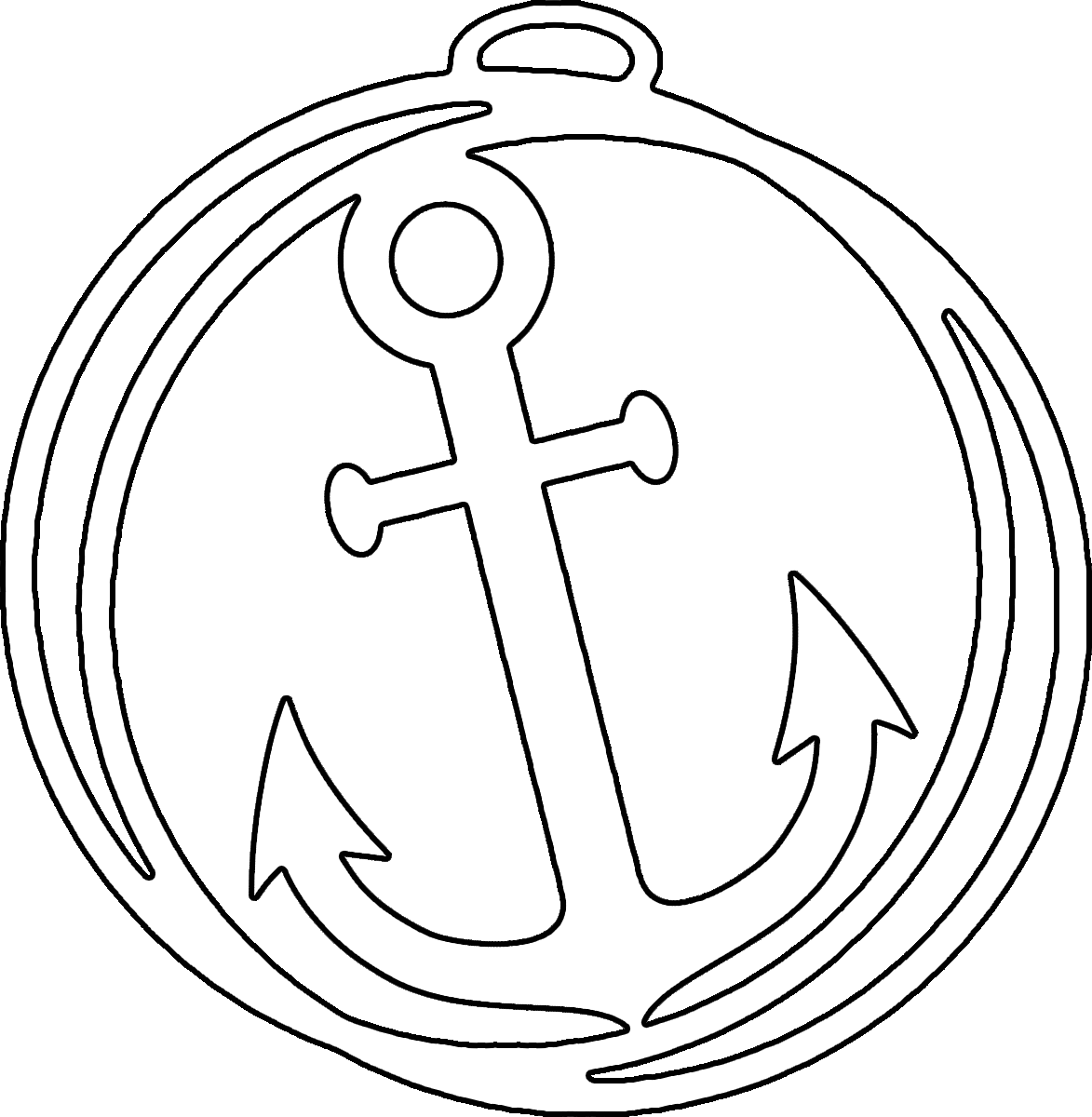 Anchor Car Charm Sublimation Blank