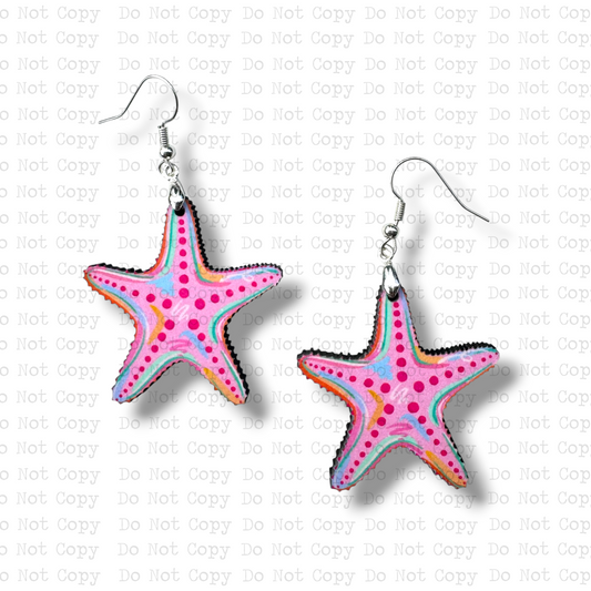 Preppy Starfish Earring Sublimation Blank Kit | J&CD