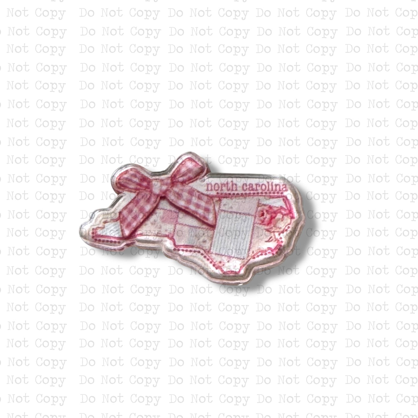 North Carolina Quilt Lapel Pin Sublimation Blank | Exclusive Monogram Moments