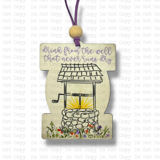 Drink From The Well Car Charm Sublimation Blank | DS&M