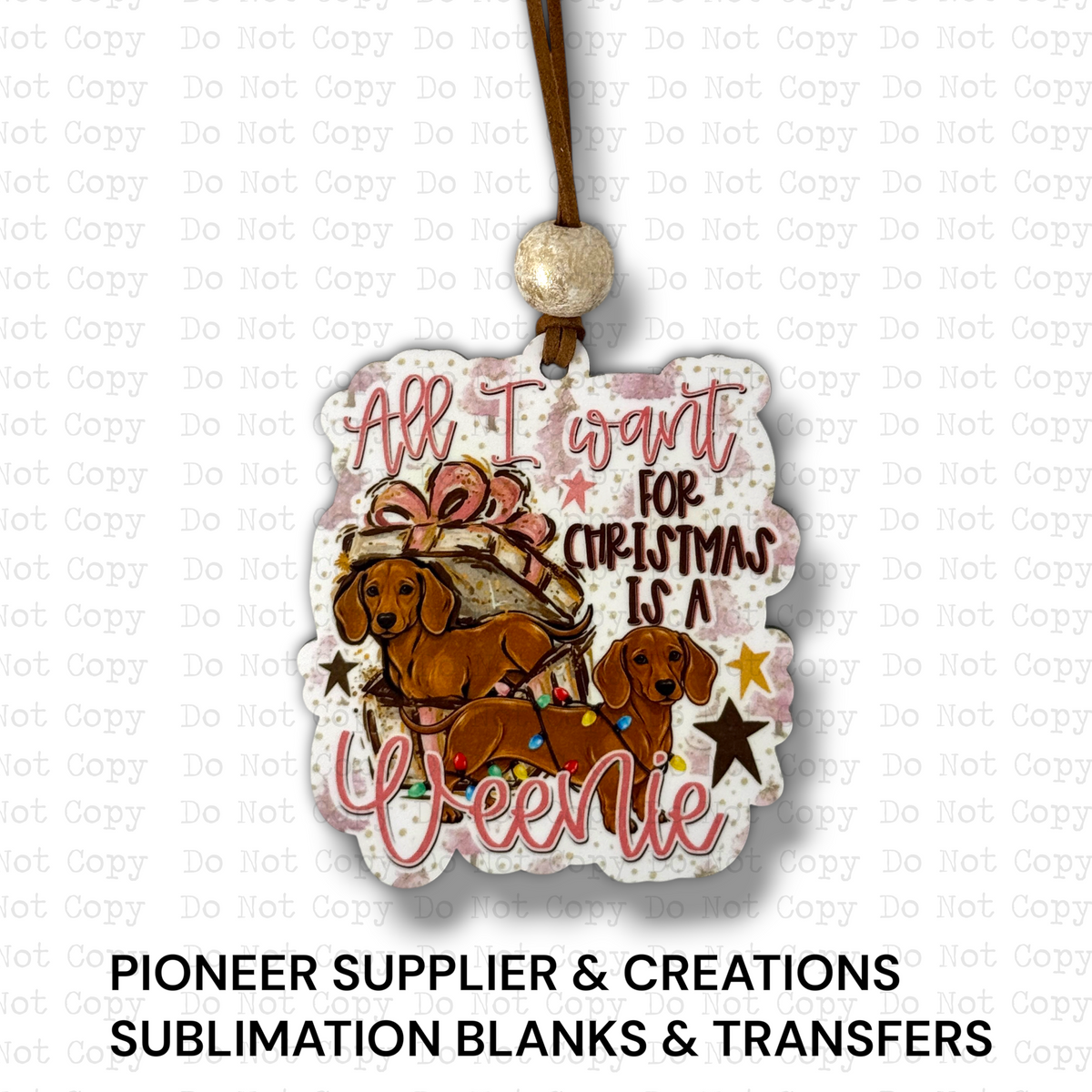 A Weenie for Christmas Ornament Sublimation Blank | SSD