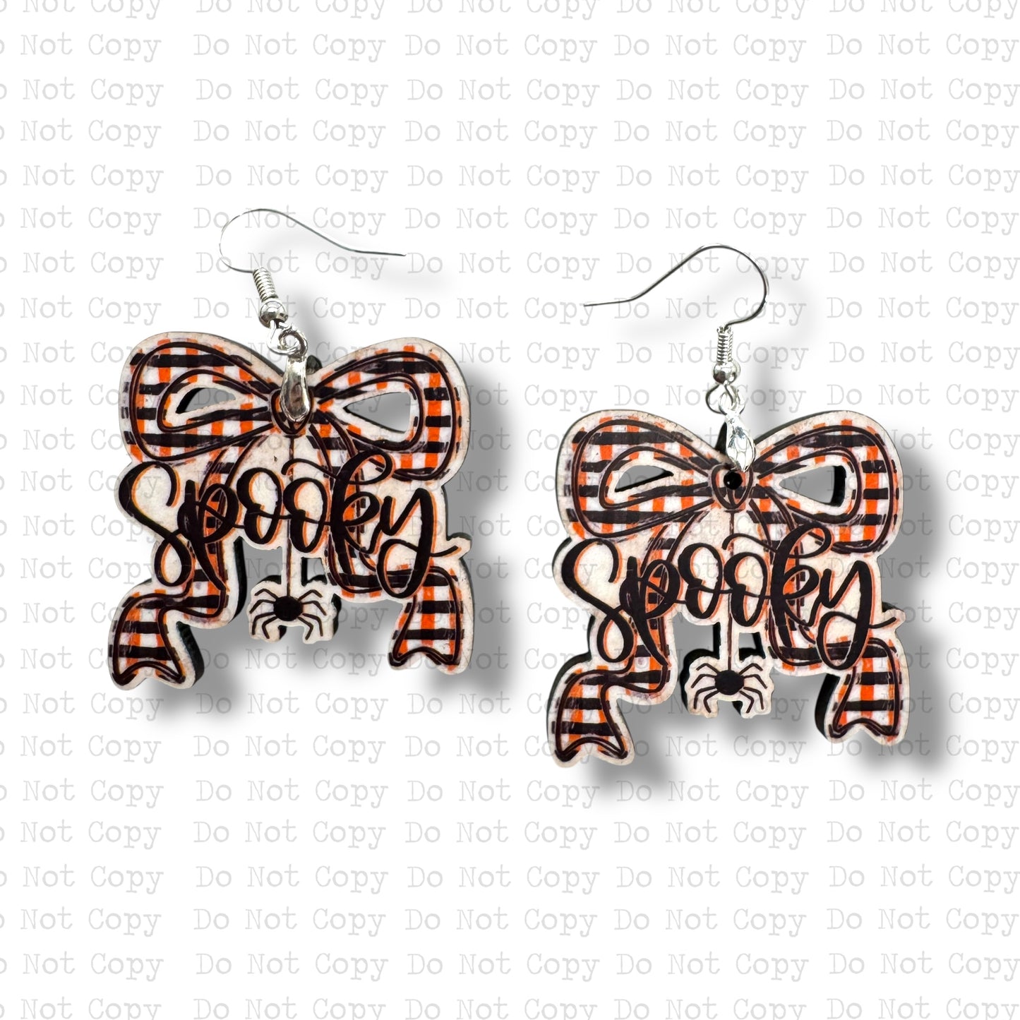 Spooky Bow Earring Sublimation Blank Kit